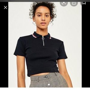 Urban outfitters polo ring zip up